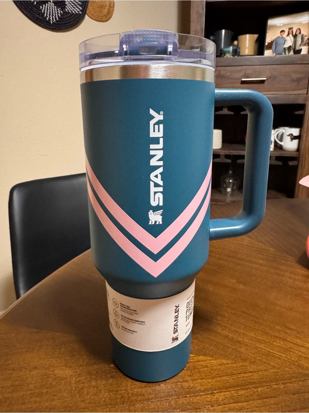 Stanley Green and Pink Chevron Tumbler